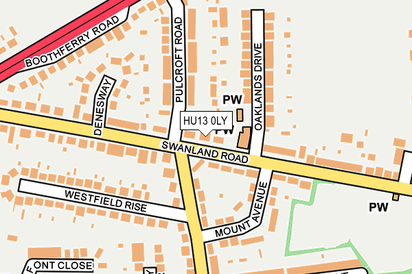 HU13 0LY map - OS OpenMap – Local (Ordnance Survey)