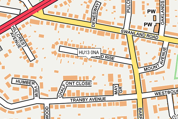 HU13 0NA map - OS OpenMap – Local (Ordnance Survey)