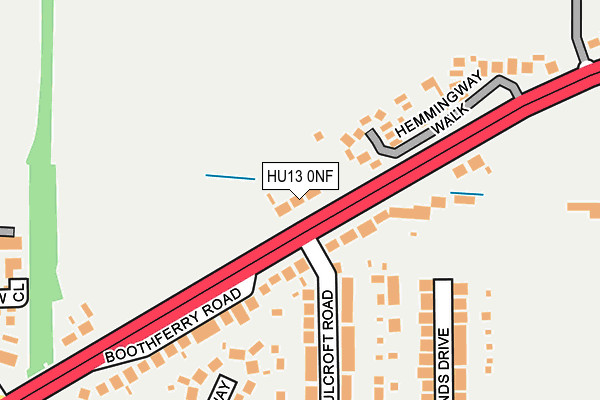HU13 0NF map - OS OpenMap – Local (Ordnance Survey)