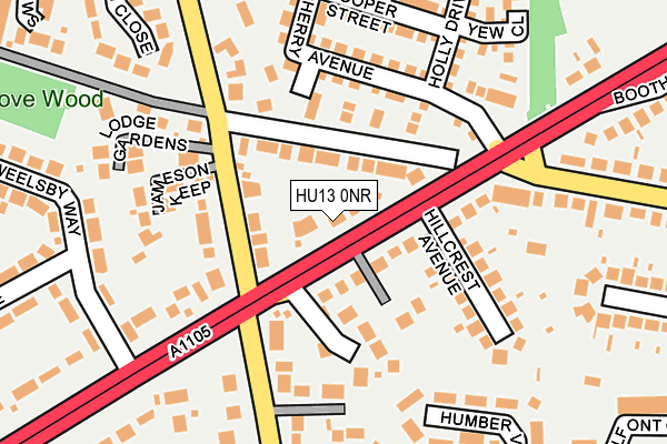HU13 0NR map - OS OpenMap – Local (Ordnance Survey)