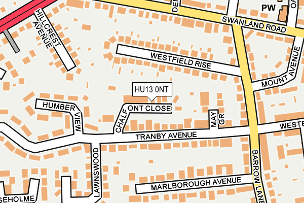 HU13 0NT map - OS OpenMap – Local (Ordnance Survey)