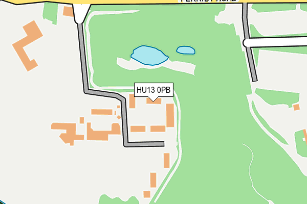HU13 0PB map - OS OpenMap – Local (Ordnance Survey)