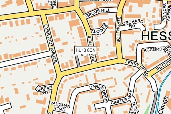 HU13 0QN map - OS OpenMap – Local (Ordnance Survey)