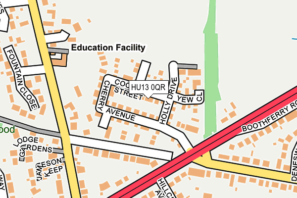 HU13 0QR map - OS OpenMap – Local (Ordnance Survey)