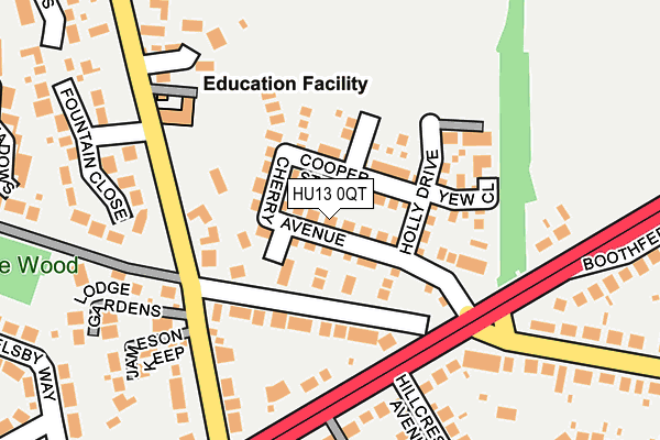 HU13 0QT map - OS OpenMap – Local (Ordnance Survey)