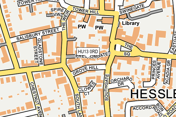 HU13 0RD map - OS OpenMap – Local (Ordnance Survey)