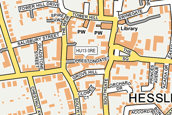 HU13 0RE map - OS OpenMap – Local (Ordnance Survey)