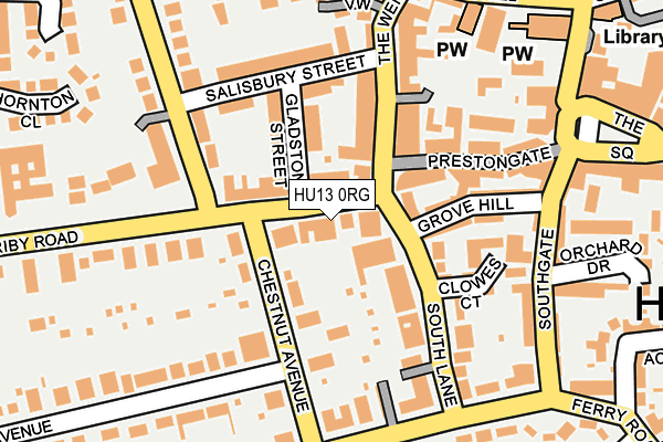 HU13 0RG map - OS OpenMap – Local (Ordnance Survey)