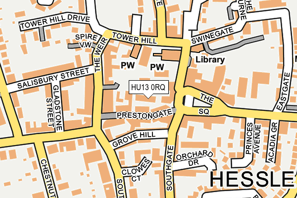 HU13 0RQ map - OS OpenMap – Local (Ordnance Survey)