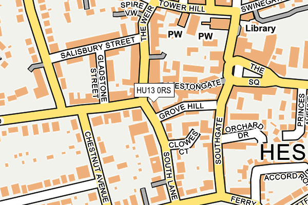 HU13 0RS map - OS OpenMap – Local (Ordnance Survey)