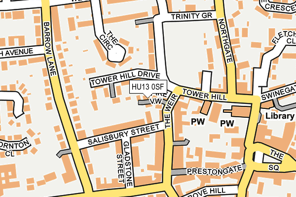 HU13 0SF map - OS OpenMap – Local (Ordnance Survey)