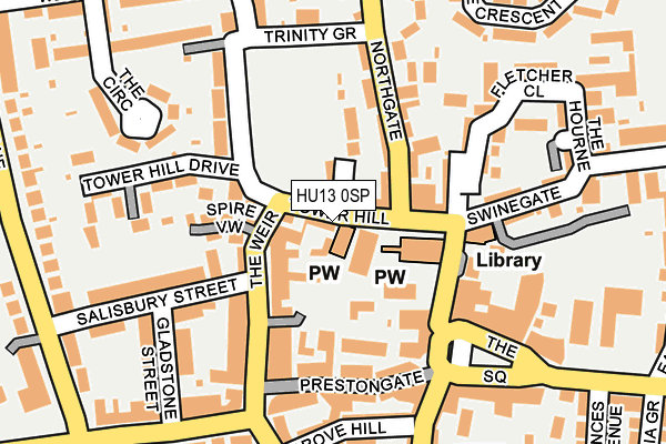 HU13 0SP map - OS OpenMap – Local (Ordnance Survey)