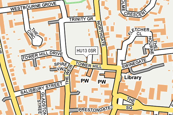 HU13 0SR map - OS OpenMap – Local (Ordnance Survey)