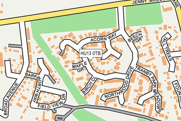Map of NORTHWOOD ESTATES (HESSLE) LIMITED at local scale