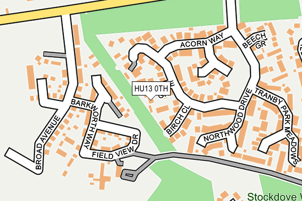 HU13 0TH map - OS OpenMap – Local (Ordnance Survey)