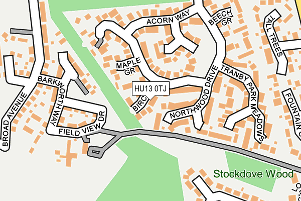 HU13 0TJ map - OS OpenMap – Local (Ordnance Survey)