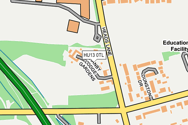 HU13 0TL map - OS OpenMap – Local (Ordnance Survey)
