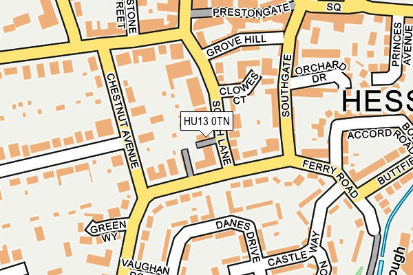 HU13 0TN map - OS OpenMap – Local (Ordnance Survey)