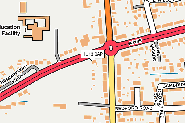 HU13 9AP map - OS OpenMap – Local (Ordnance Survey)