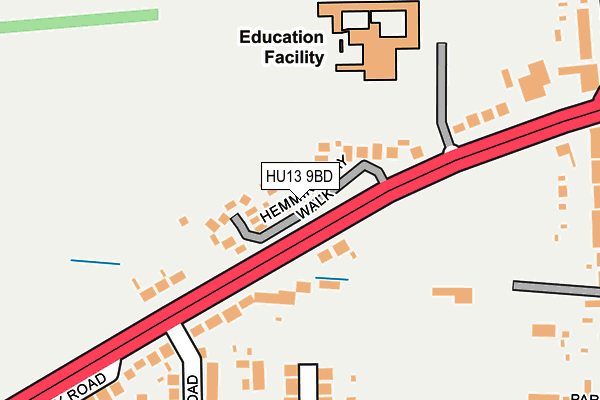 HU13 9BD map - OS OpenMap – Local (Ordnance Survey)