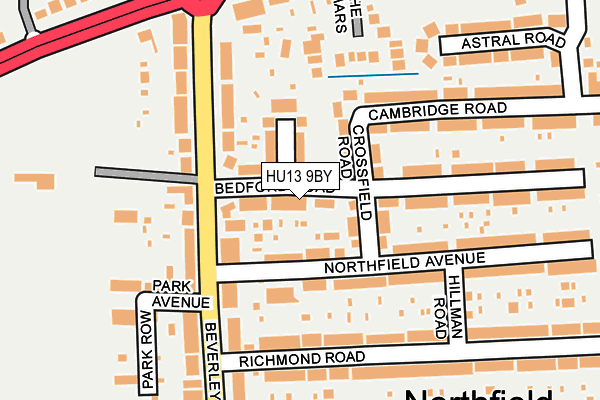 HU13 9BY map - OS OpenMap – Local (Ordnance Survey)