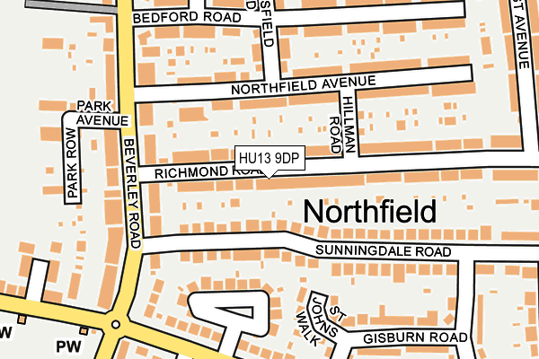 HU13 9DP map - OS OpenMap – Local (Ordnance Survey)