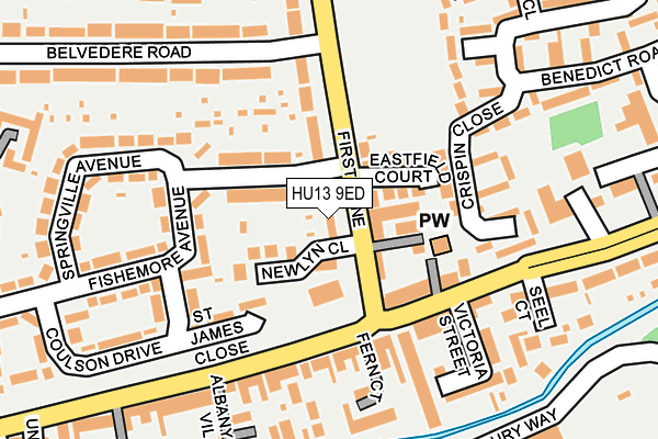 HU13 9ED map - OS OpenMap – Local (Ordnance Survey)