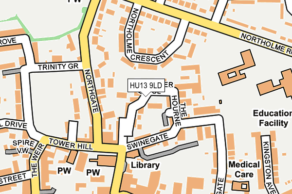 HU13 9LD map - OS OpenMap – Local (Ordnance Survey)