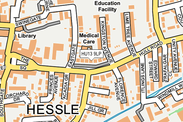 HU13 9LP map - OS OpenMap – Local (Ordnance Survey)