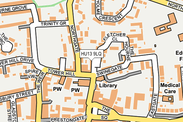 HU13 9LQ map - OS OpenMap – Local (Ordnance Survey)