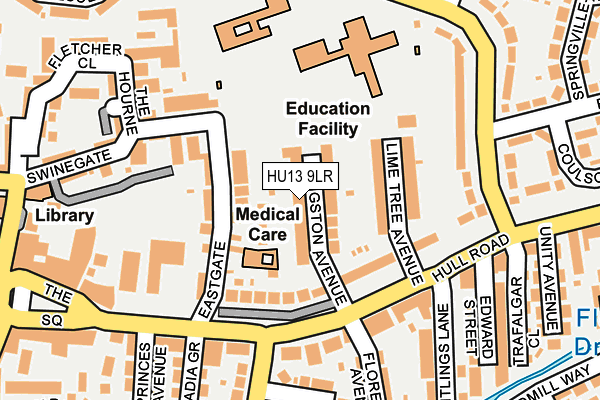 HU13 9LR map - OS OpenMap – Local (Ordnance Survey)