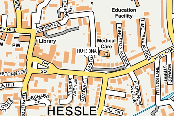 HU13 9NA map - OS OpenMap – Local (Ordnance Survey)