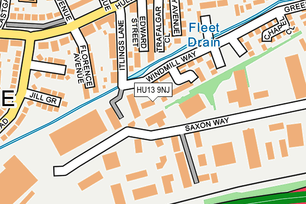 HU13 9NJ map - OS OpenMap – Local (Ordnance Survey)