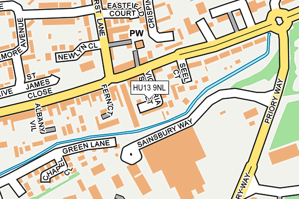 HU13 9NL map - OS OpenMap – Local (Ordnance Survey)