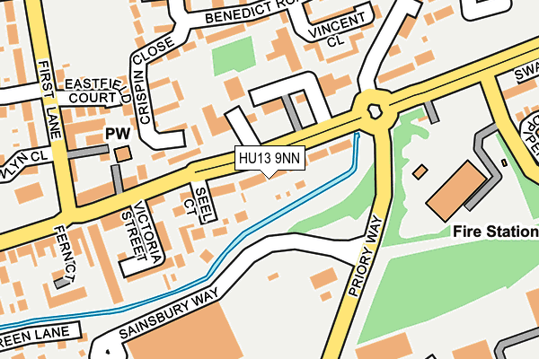 HU13 9NN map - OS OpenMap – Local (Ordnance Survey)