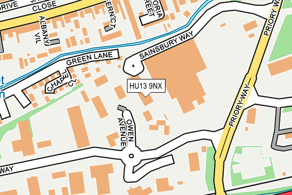 HU13 9NX map - OS OpenMap – Local (Ordnance Survey)
