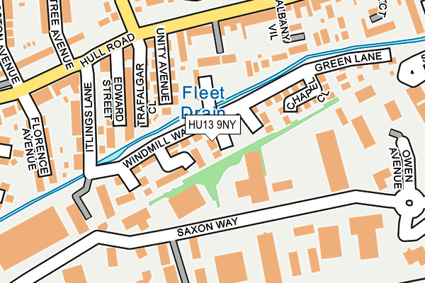 HU13 9NY map - OS OpenMap – Local (Ordnance Survey)