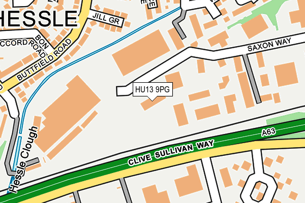 HU13 9PG map - OS OpenMap – Local (Ordnance Survey)