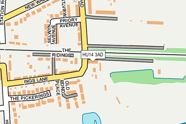 HU14 3AD map - OS OpenMap – Local (Ordnance Survey)