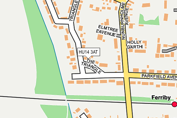 HU14 3AT map - OS OpenMap – Local (Ordnance Survey)