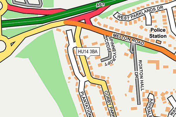 HU14 3BA map - OS OpenMap – Local (Ordnance Survey)