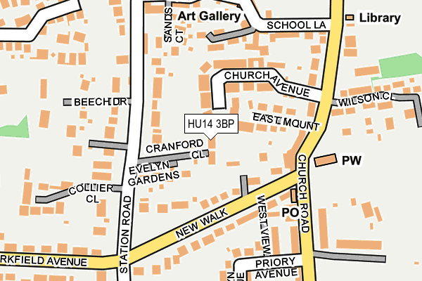 HU14 3BP map - OS OpenMap – Local (Ordnance Survey)