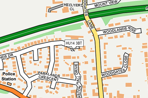 HU14 3BT map - OS OpenMap – Local (Ordnance Survey)