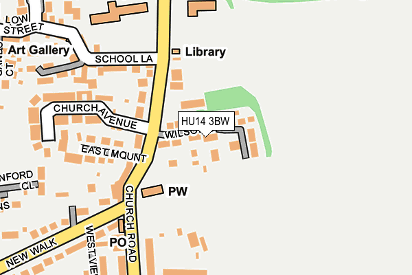 HU14 3BW map - OS OpenMap – Local (Ordnance Survey)