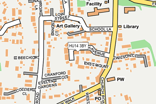 HU14 3BY map - OS OpenMap – Local (Ordnance Survey)