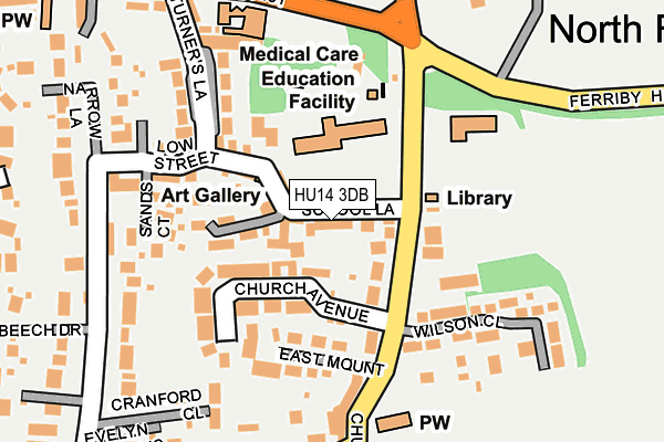 HU14 3DB map - OS OpenMap – Local (Ordnance Survey)