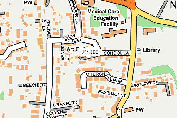 HU14 3DE map - OS OpenMap – Local (Ordnance Survey)