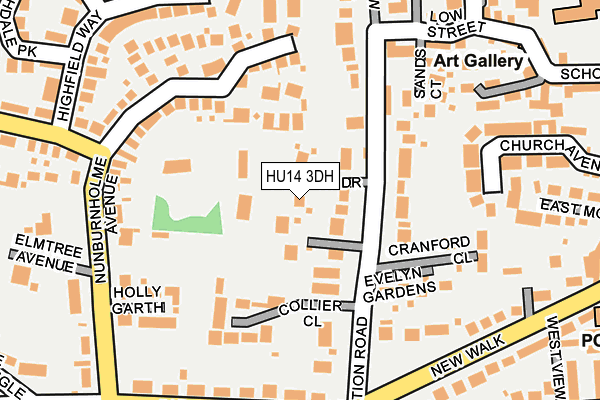 HU14 3DH map - OS OpenMap – Local (Ordnance Survey)