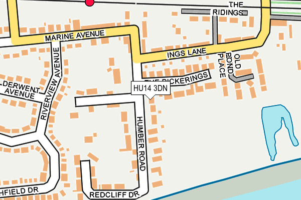 HU14 3DN map - OS OpenMap – Local (Ordnance Survey)