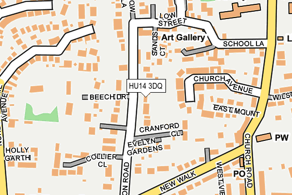 HU14 3DQ map - OS OpenMap – Local (Ordnance Survey)